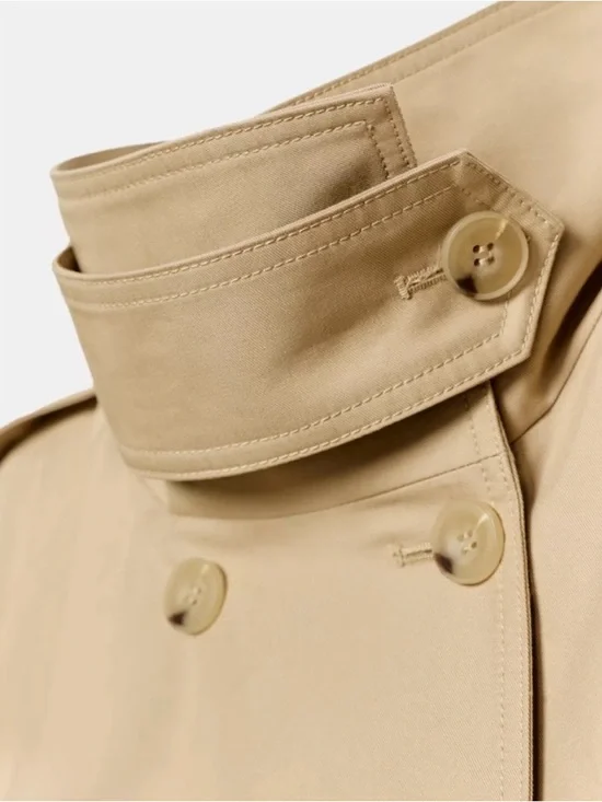 VIRAL ZARA SHORT HIGH NECK TRENCH COAT ZW COLLECTION - Picture 7 of 15